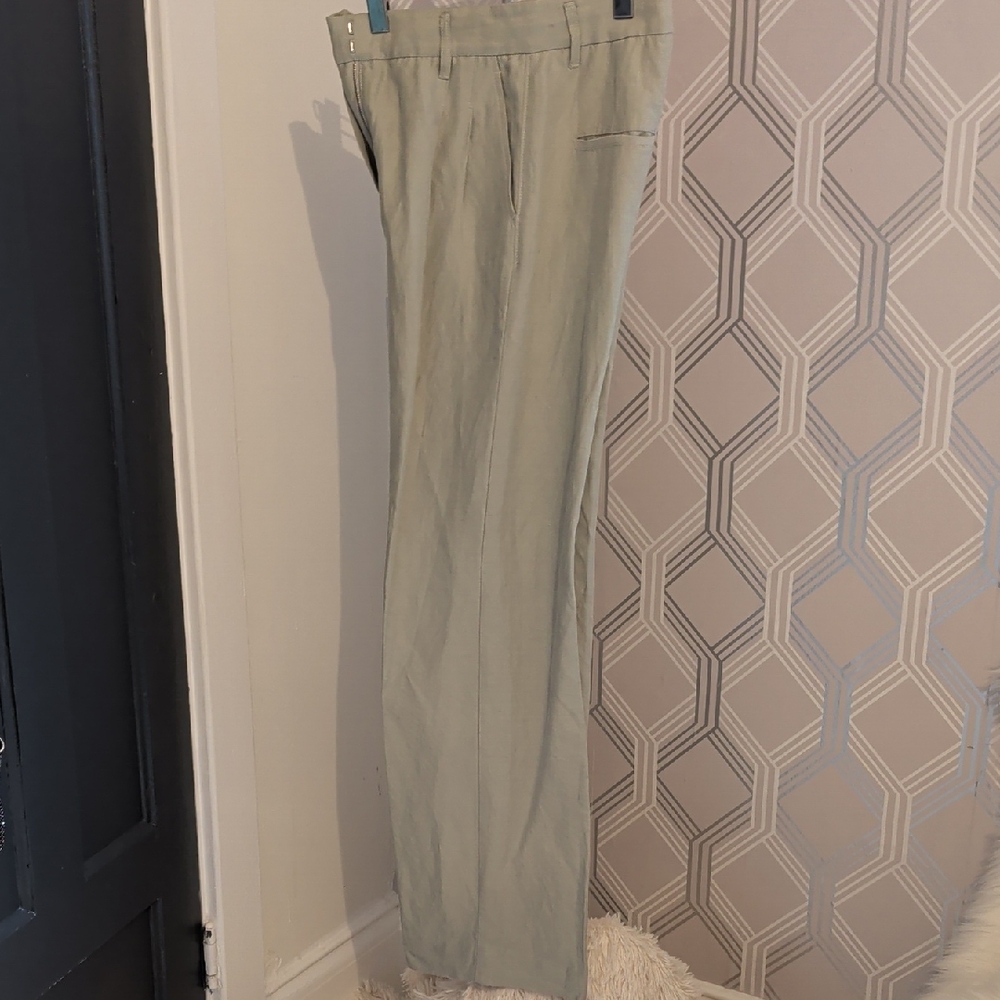 Wilfred Light Olive Linen Women's Dress Pants